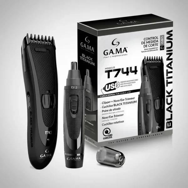 Afeitadora Gama Pack Titanuim T744 USB