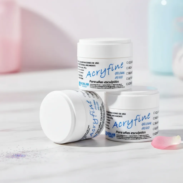 Gel De Construcción Acryfine Rosa Pack X3