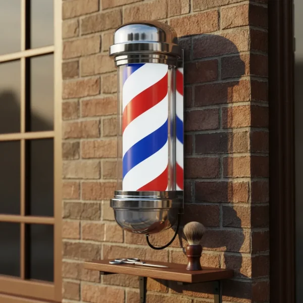 Farol Barbero Con Luz Barber Mediano