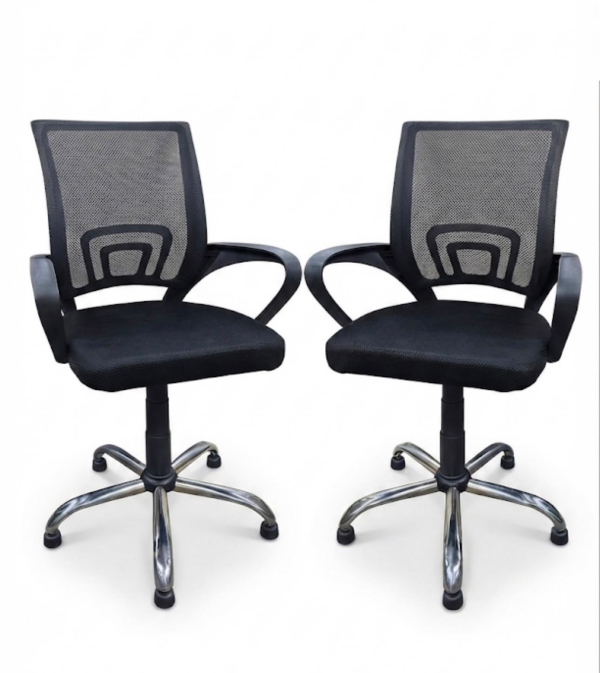 Silla Ergonómica x2 Oficina Escritorio Computadora Sillon Negro Malla