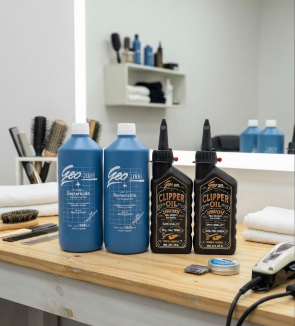 KIT BARBERO: Sanitizante + Oil Clipper